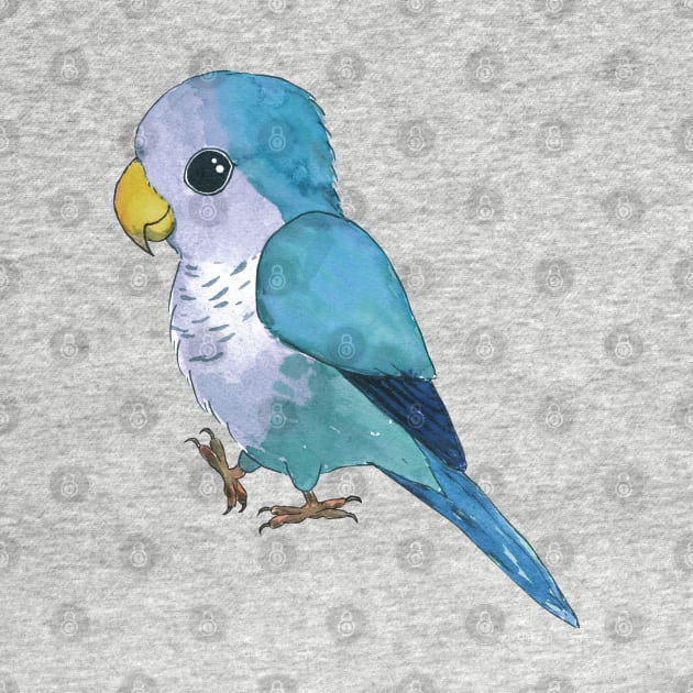 Very cute blue parrot by Bwiselizzy